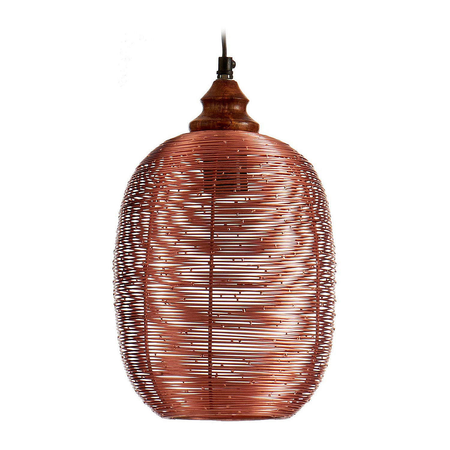 Lampada in metallo cilindro rame.