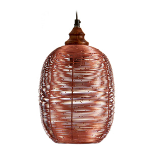 Lampada in metallo cilindro rame.