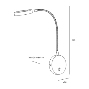 Forlight Luz De Lectura Llit Led 3,3W 4000K Niquel Santinado 133Lm