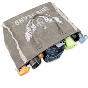 Bolso De Playa Lois Galwey Kaki