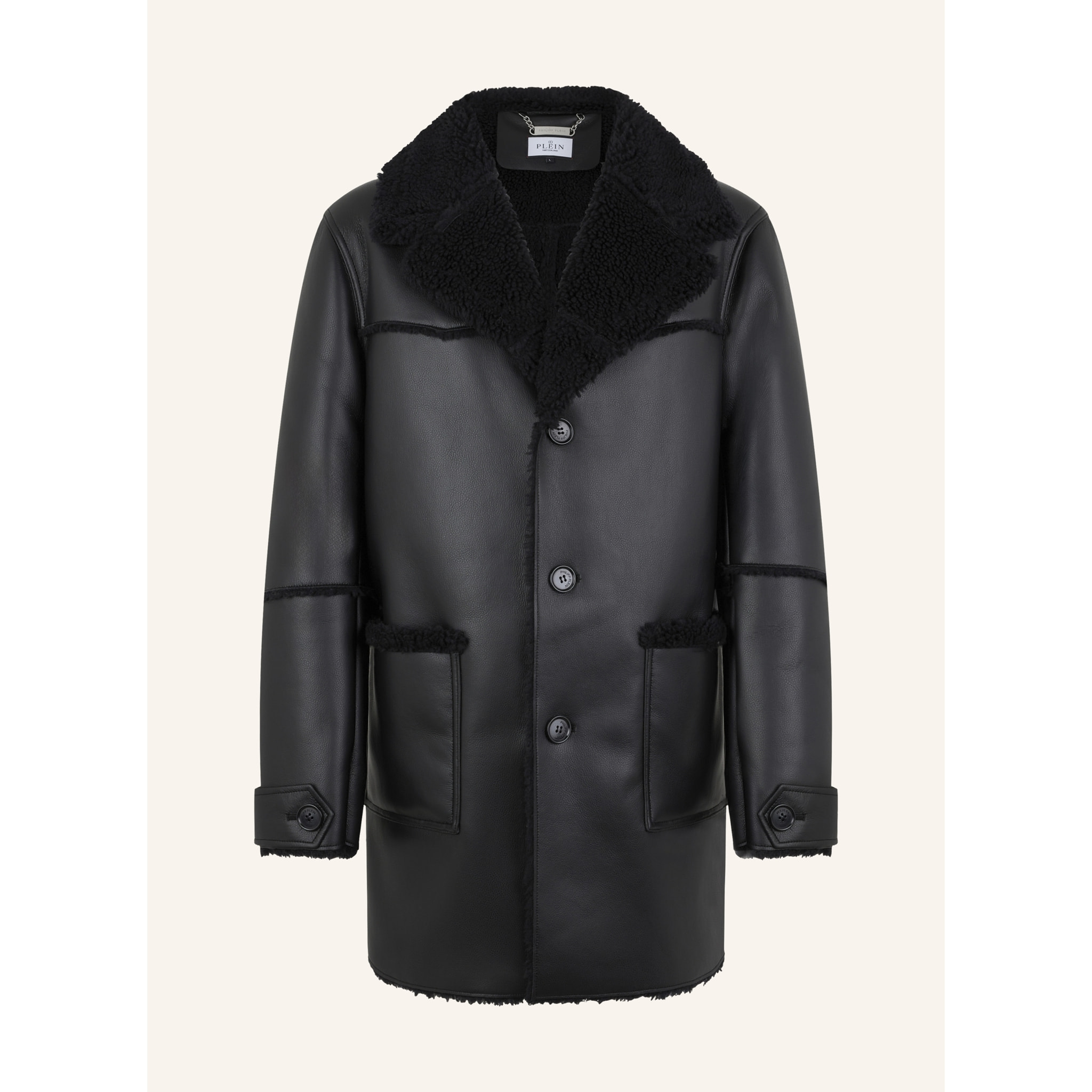PHILIPP PLEIN Long Eco Shearling Jacket