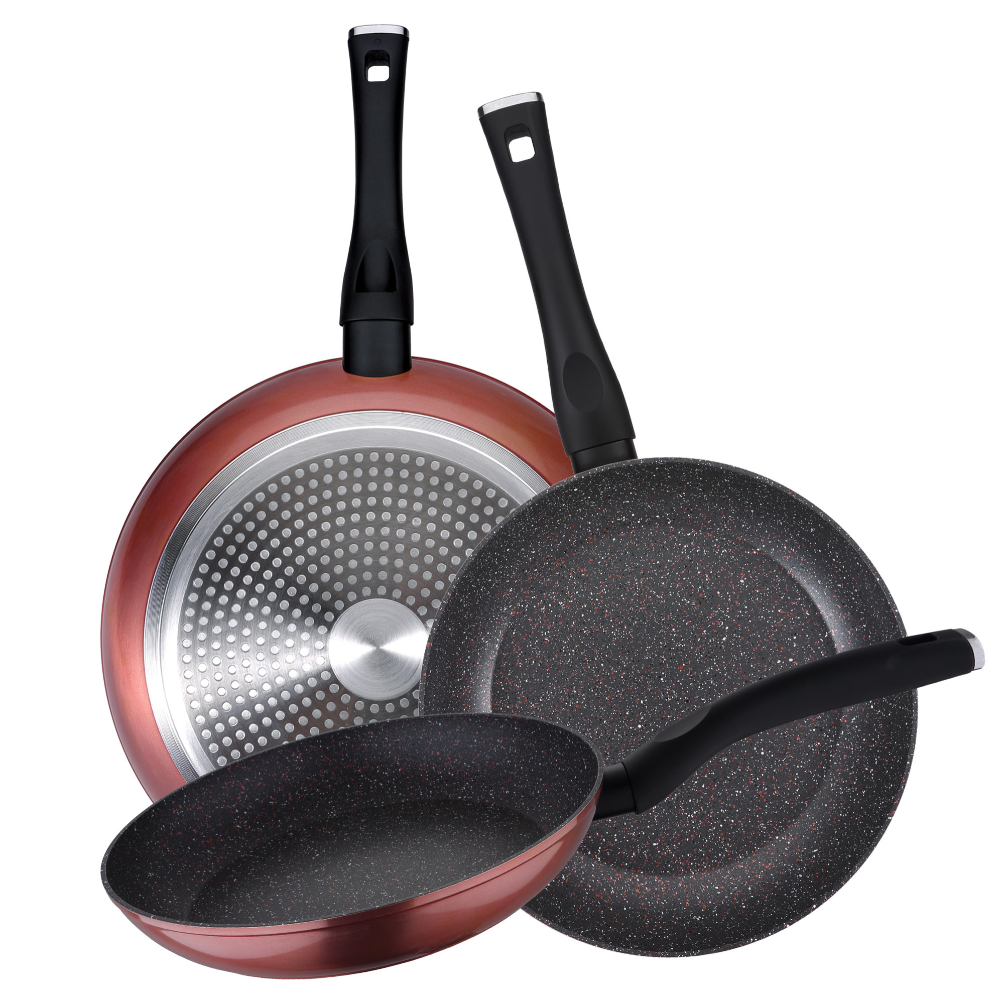 SET 3 sartenes + 4 fiambreras + 3 utensilios San Ignacio