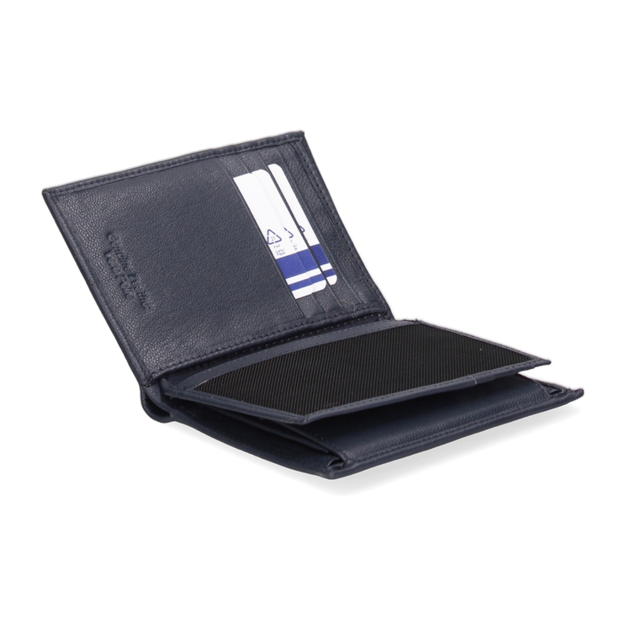 Portafoglio uomo in vera pelle - Modello False - Casual - 9.0 x 12.5 x 2.0 cm