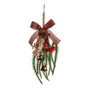 Decoro pino con ilex e pino - Pezzi 12 - VERDE - Bianchi Dino SpA