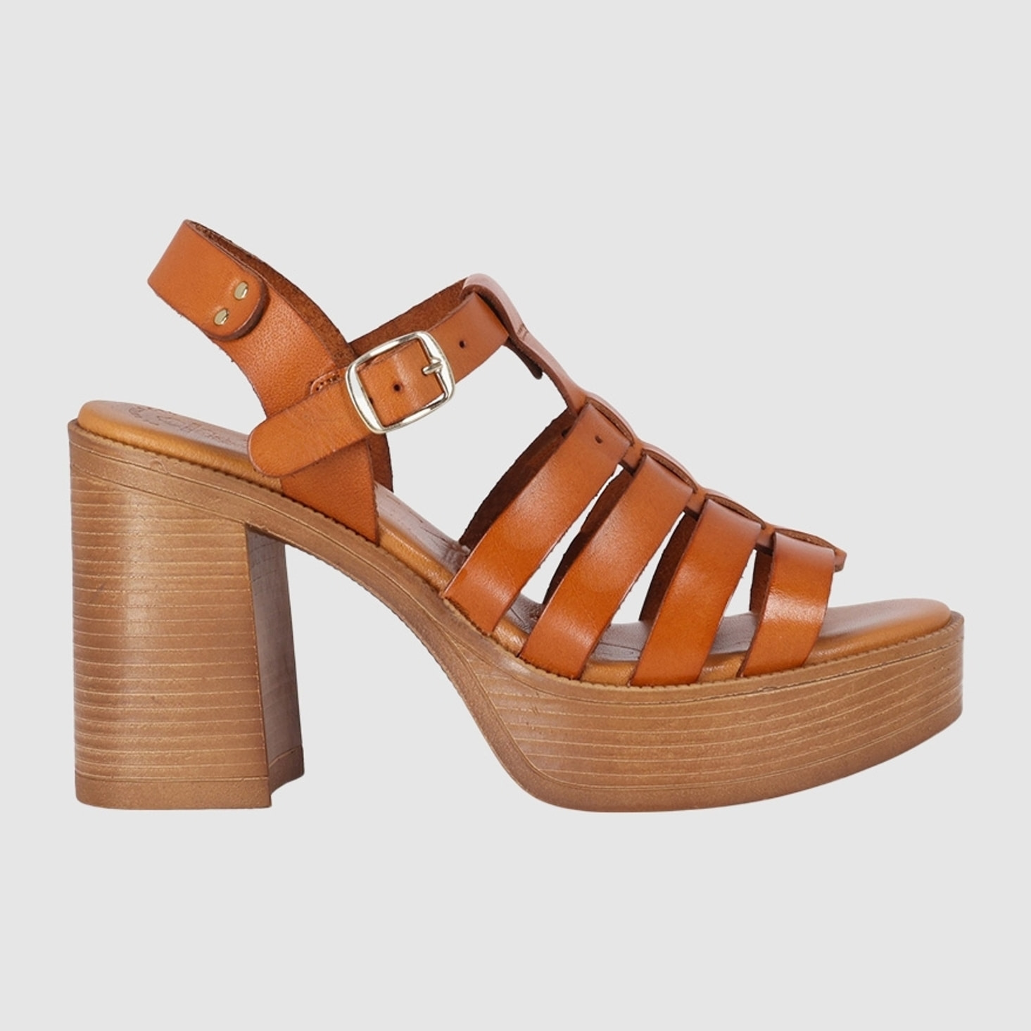 Sandalias de Piel - Cuero - Tacón: 9 cm