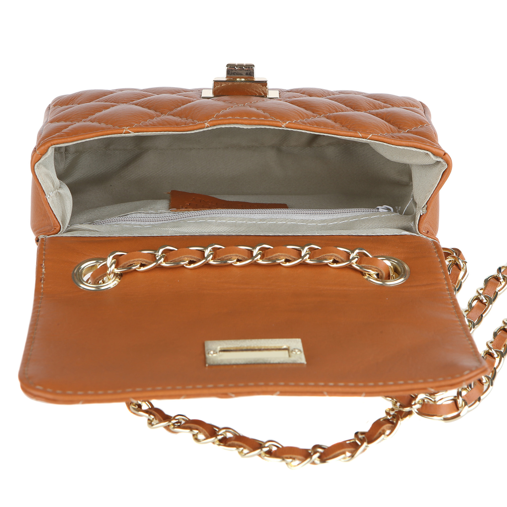 Chicca Borse Borsetta Clutch Cuoio