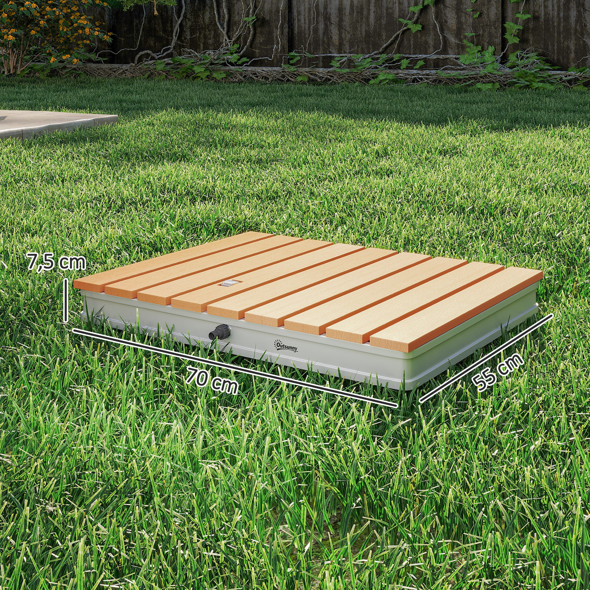 Kit de Ducha de Jardín Portátil Ducha Exterior de Suelo Altura Ajustable hasta 4 m Estructura de Aluminio Resistente al Agua a los Rayos UV y a Las Heladas para Camping Piscina Playa