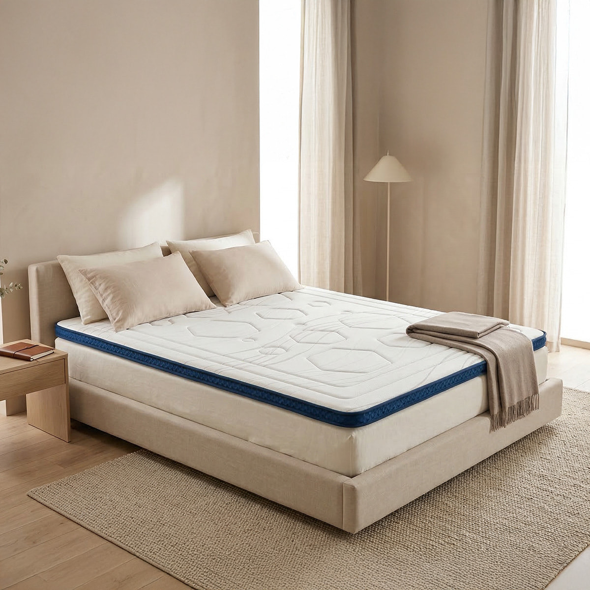Surmatelas Dolce Vita Air Fresh, Mousse à Cellules Ouvertes & Mémoire de Forme, Aération Optimale