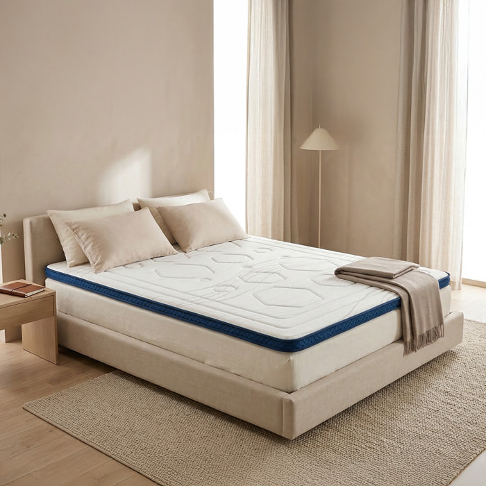 Surmatelas Dolce Vita Air Fresh, Mousse à Cellules Ouvertes & Mémoire de Forme, Aération Optimale