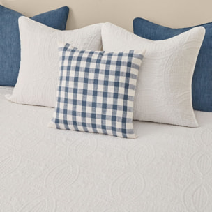 Colcha acolchada ultrasonido Fofalu color blanco 100% Algodón