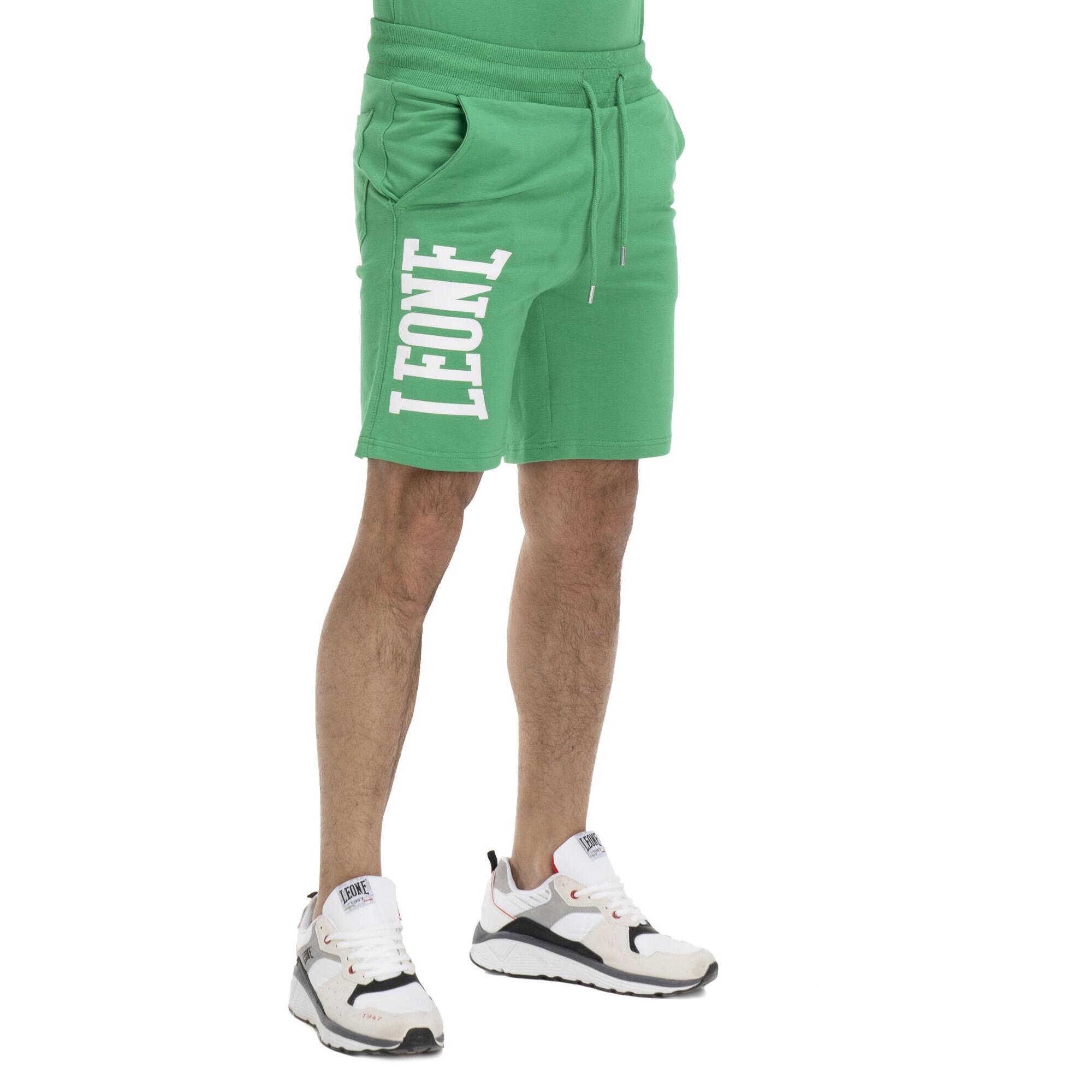 Pantalón corto de hombre con gran logo Leone Basic