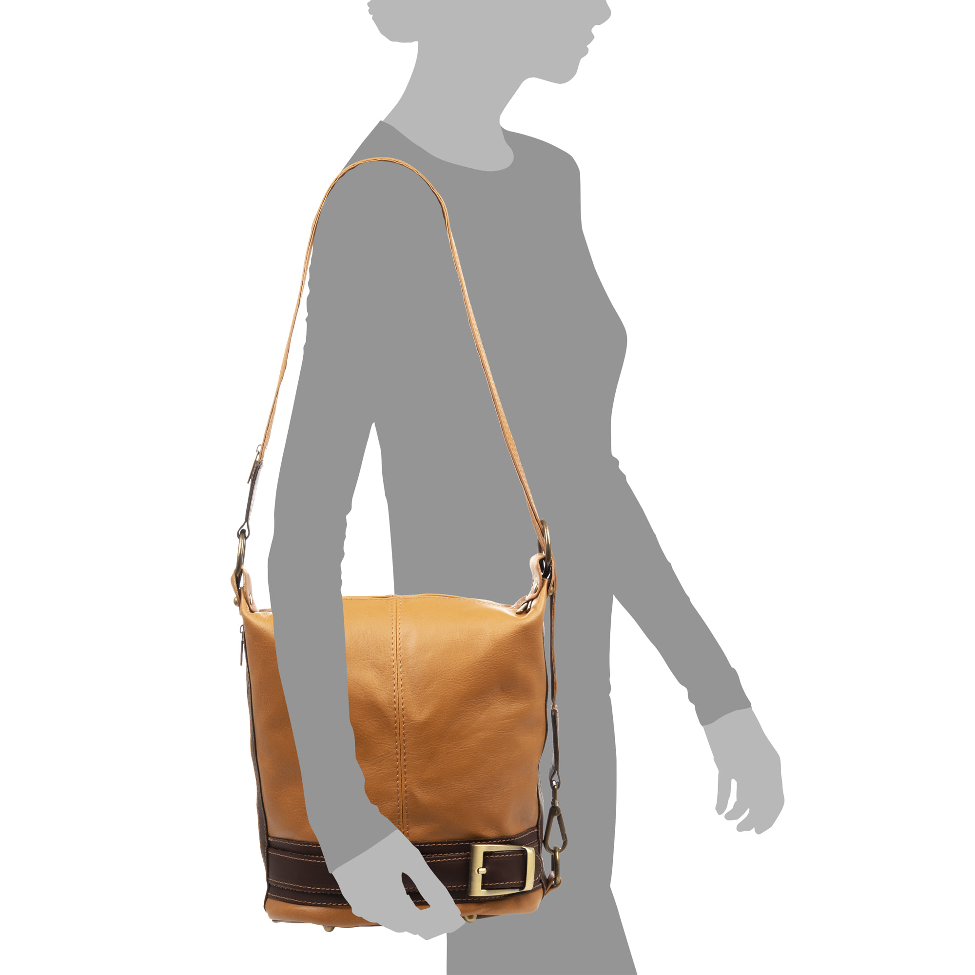 Alvito bolso bandolera-mochila  Mujer. Piel auténtica-Sauvage.