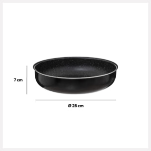 Sauteuse aluminium pressé amovible 28cm