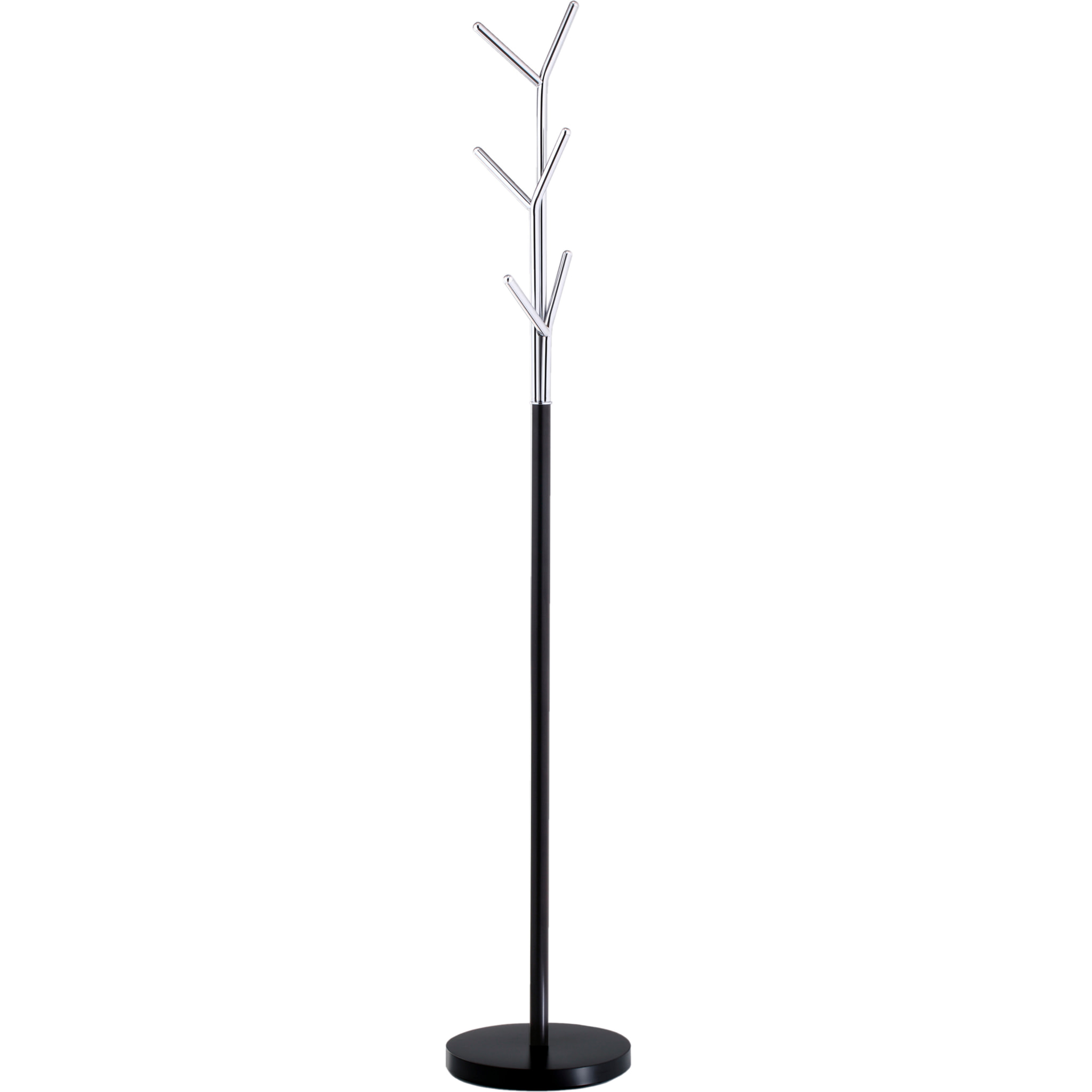 Perchero Árbol metal negro y cromo 175x31x31 cm