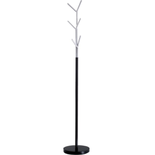 Perchero Árbol metal negro y cromo 175x31x31 cm
