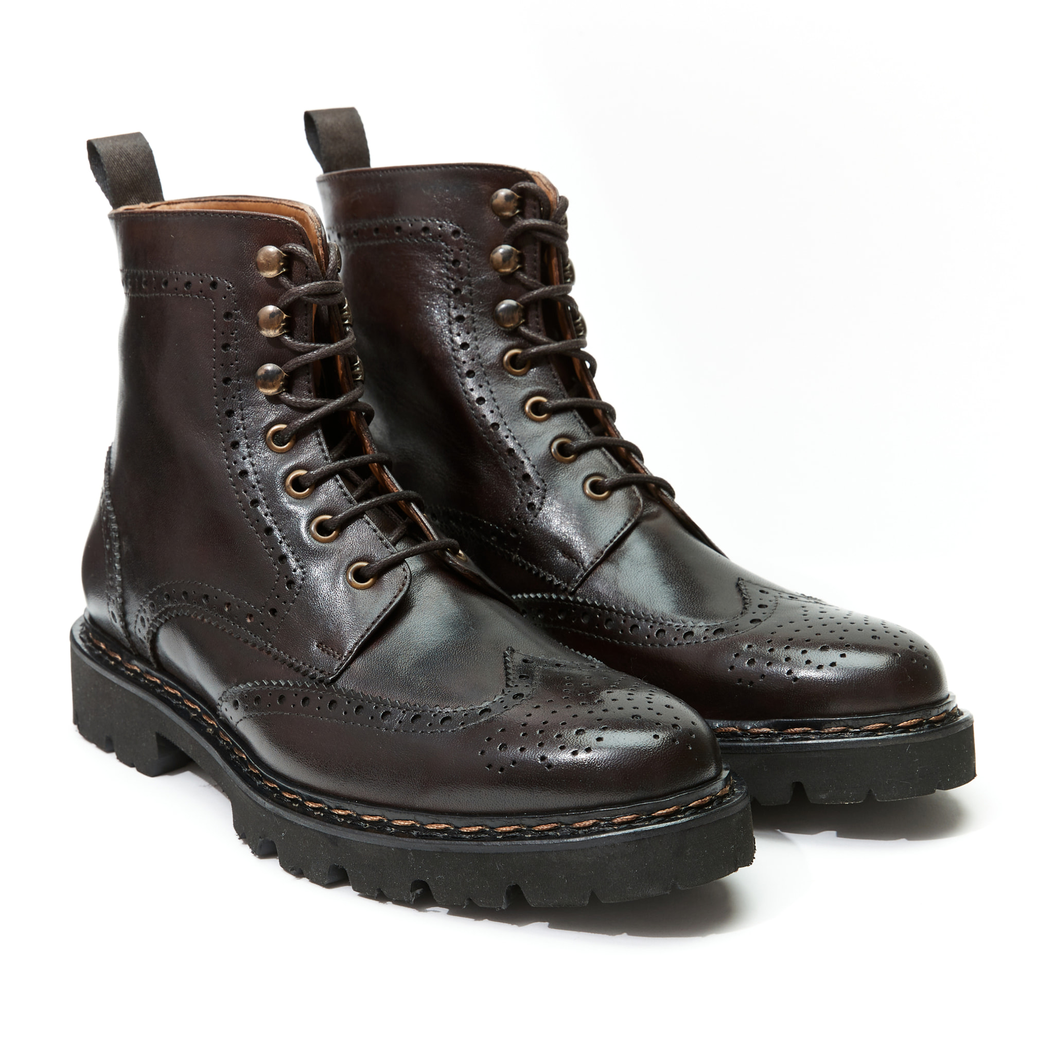 Derby boot British Passport testa di moro