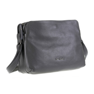 Borsa a tracolla da donna Made in Italy - Modello Aralia Lux - 100% pelle - 30.0 x 23.0 x 13.0 cm