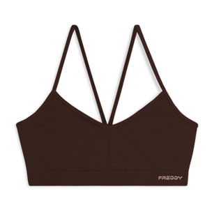 Top sportivo seamless con spalline incrociate