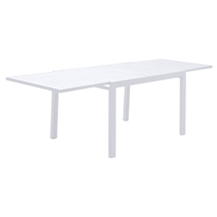 Salon de jardin VENEZIA extensible 132/264 en aluminium blanc - 10 places