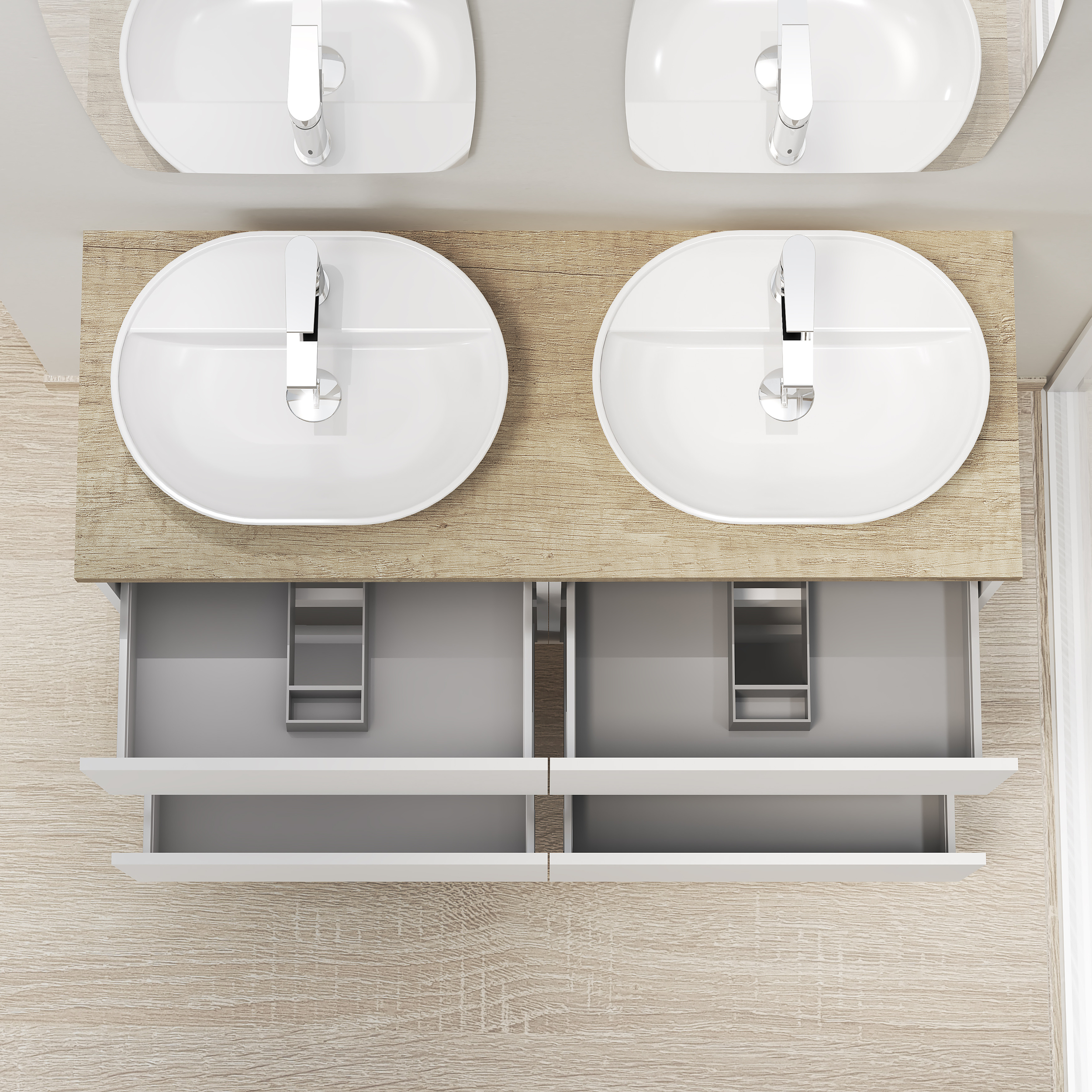 Conjunto mueble de baño NORDIK Alday, 120cm, Blanco Mate