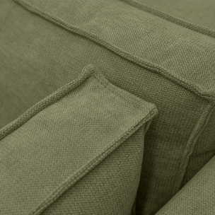 Canapé d'angle à droite convertible 3 places en tissu chenille - BARANI