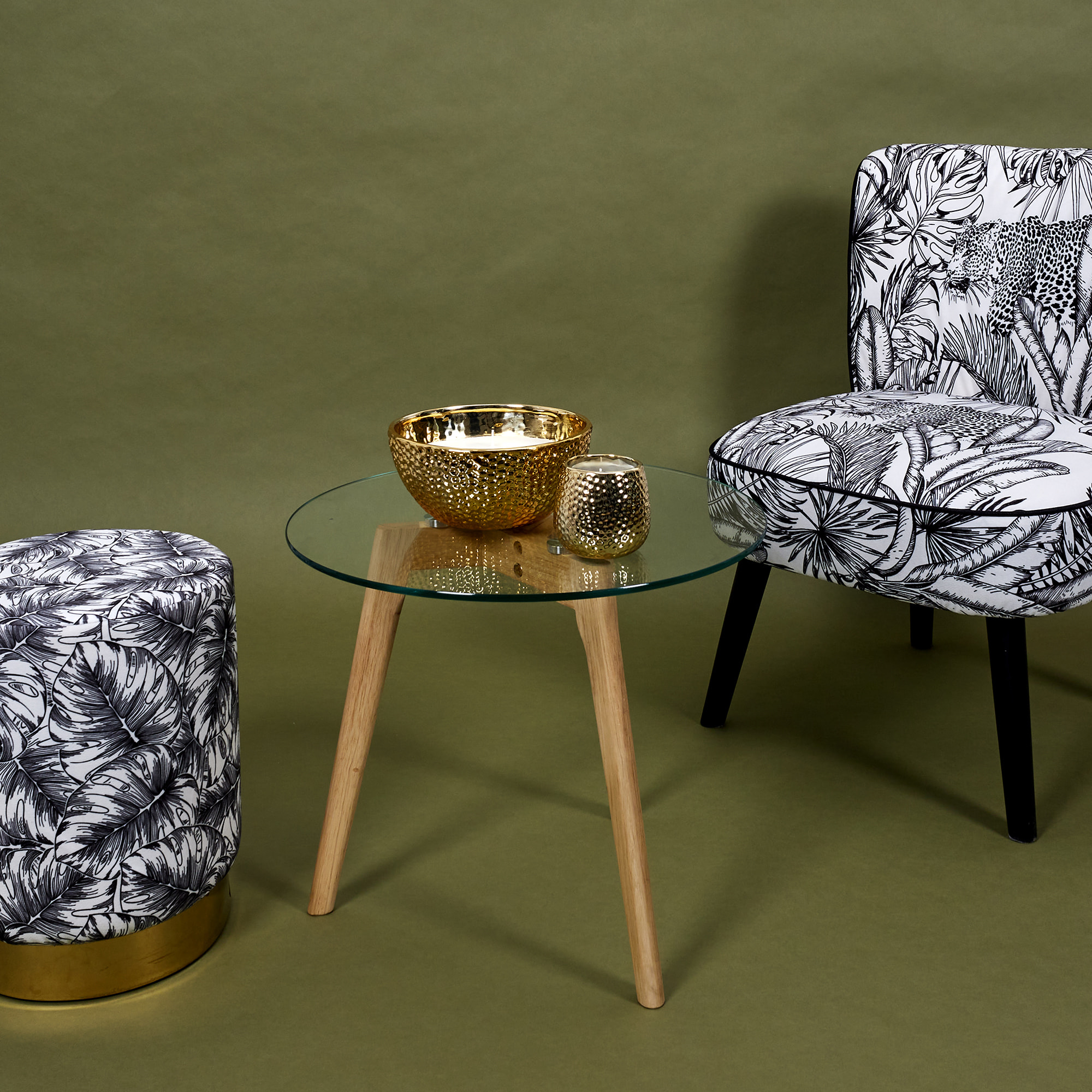 Tables Gigognes En Verre Trempe Plateau Rond X2