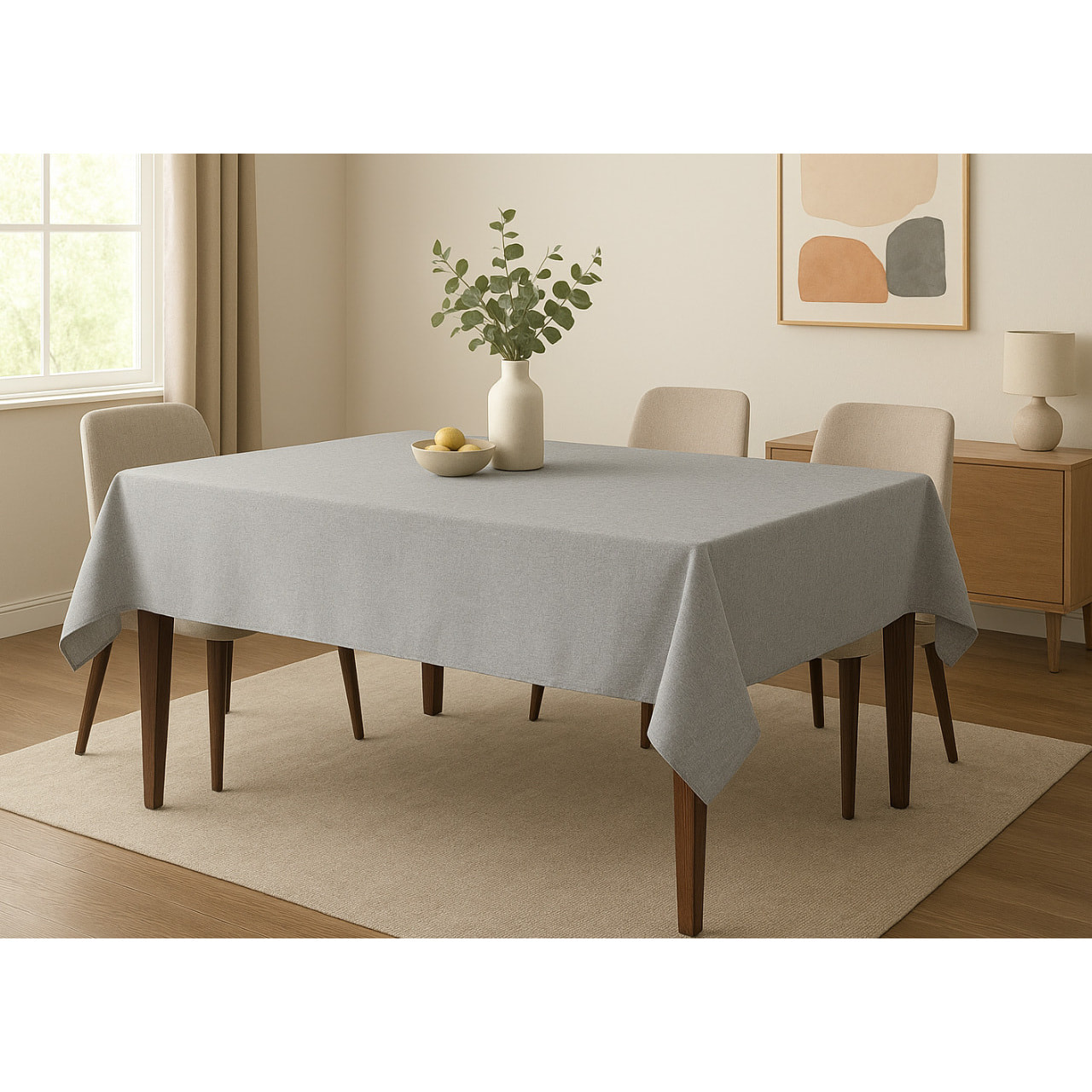 Tovaglia Cucina Soggiorno Antimacchia Idrorepellente Tinta Unita Linen