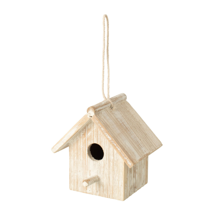 J-Line Nichoir - bois - blanc cassé - small