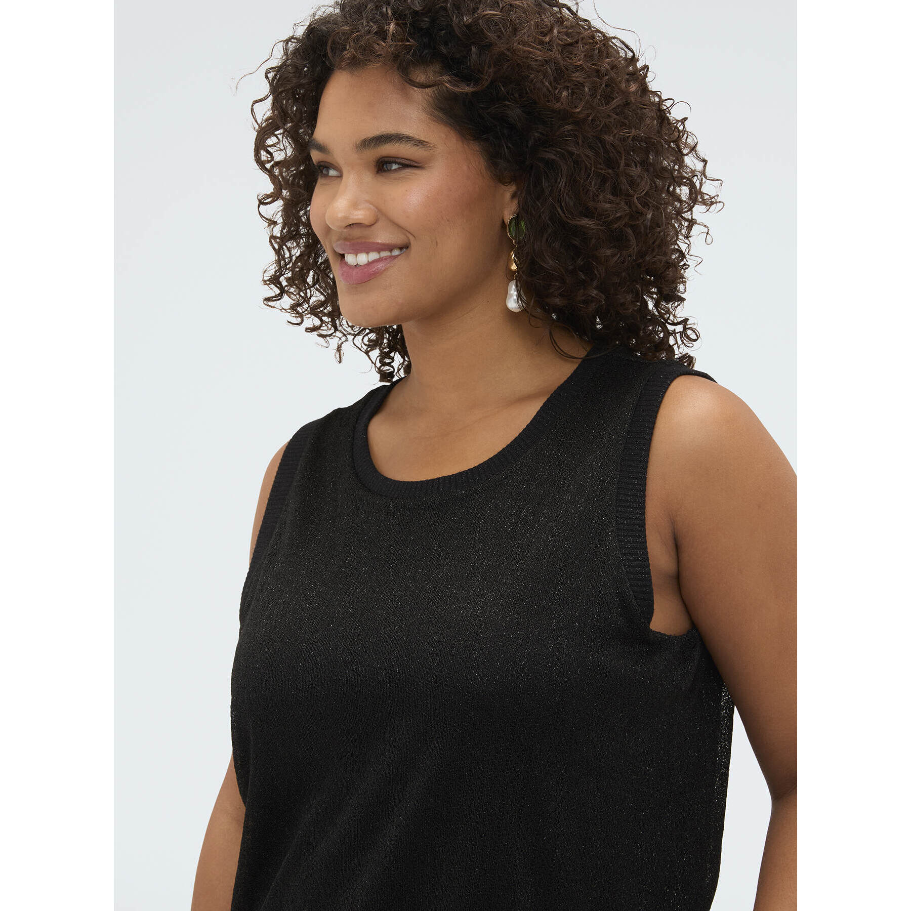 Fiorella Rubino - Top in jersey lurex - Nero