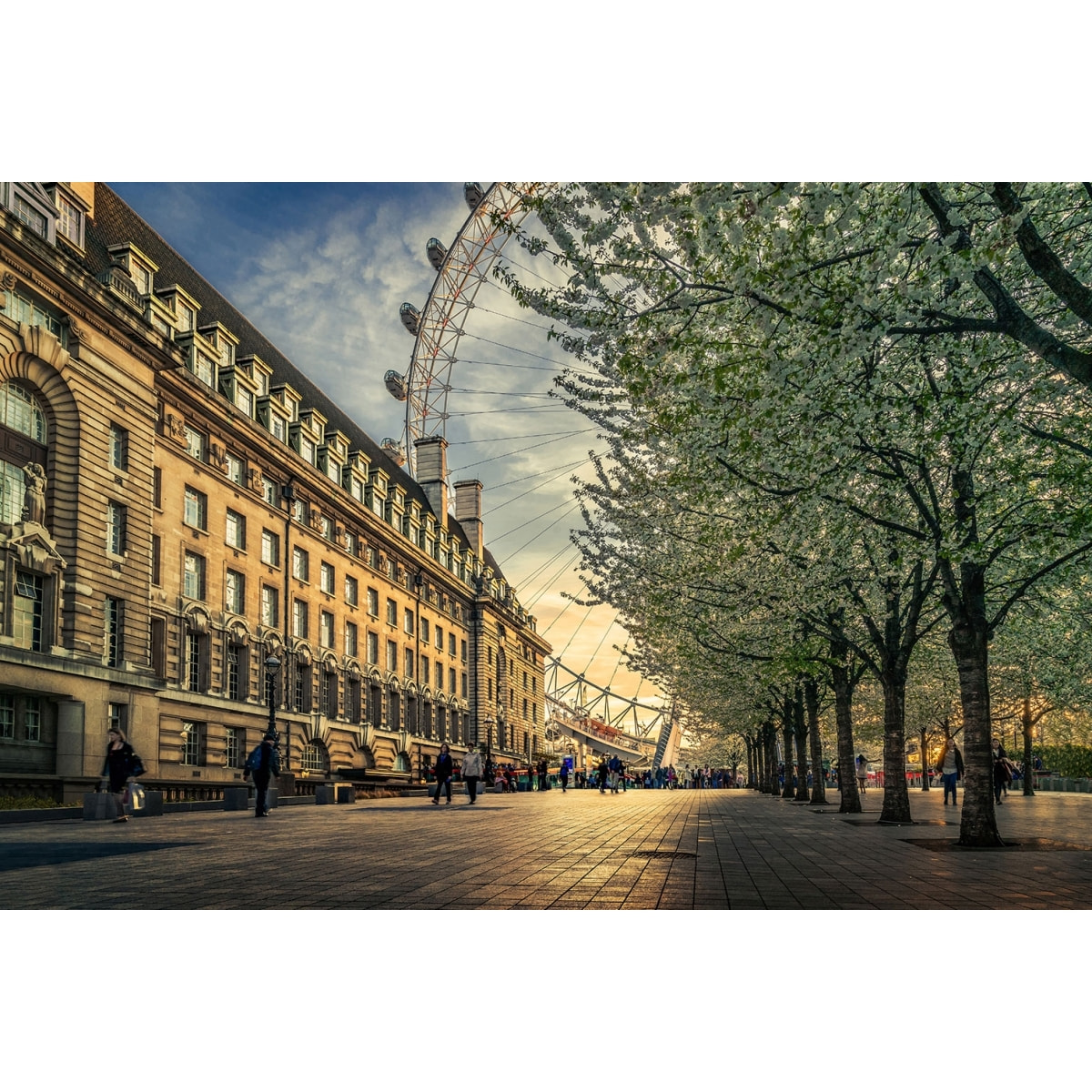 Tableau ville lumière sur London Eye Tableau plexiglas