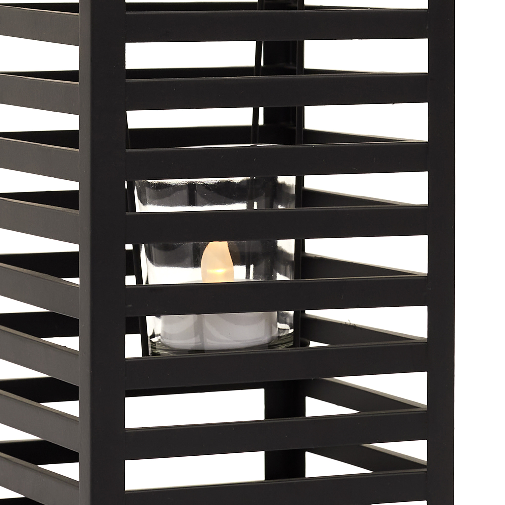 Lanterne En Metal Noir H24.5cm