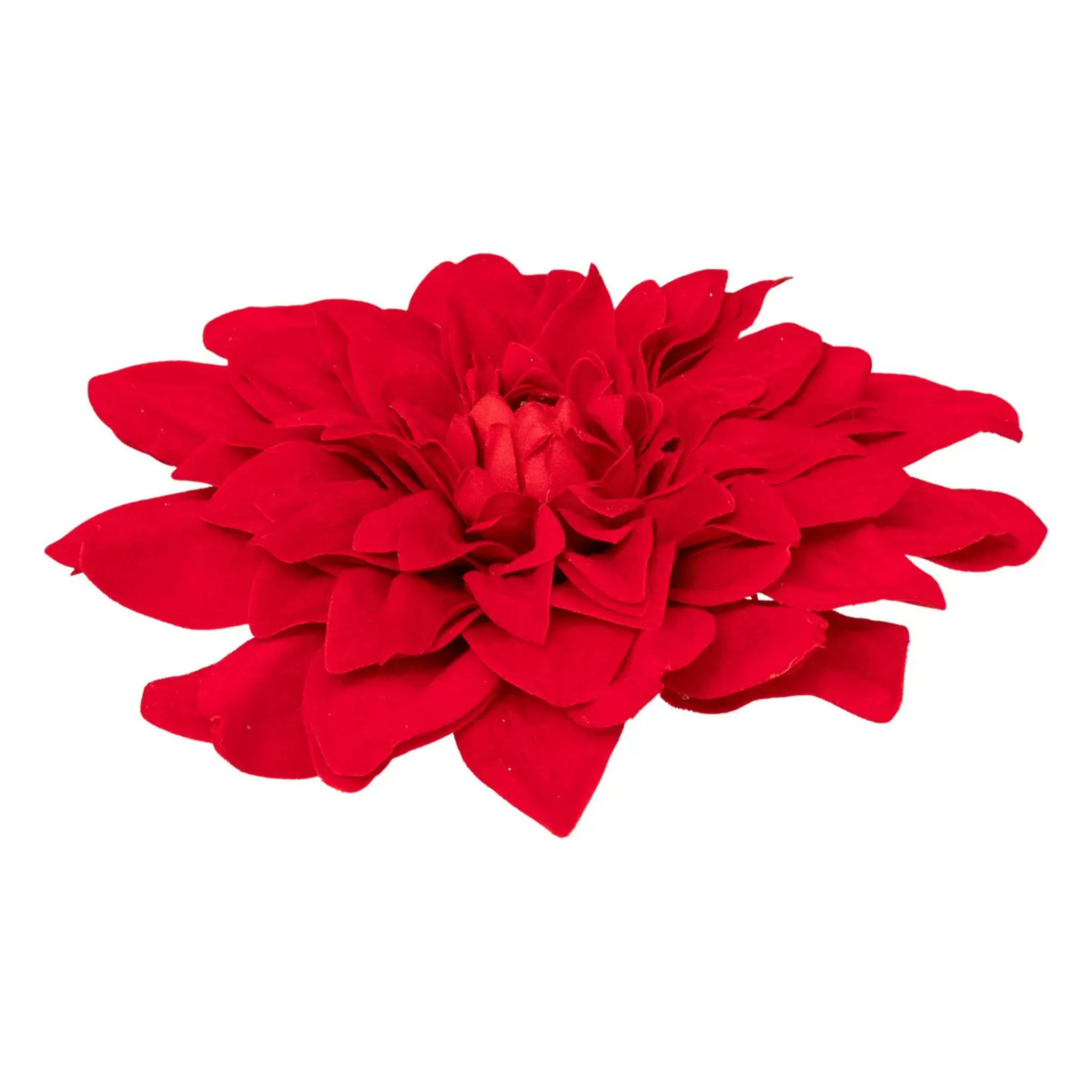 Sujet dahlia velours D.20cm rouge