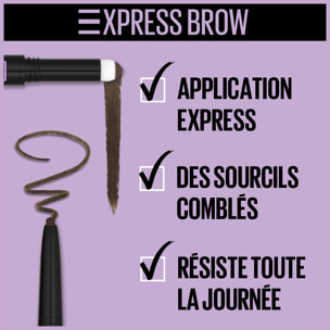 Crayon Express Brow Noir Cendré - Crayon À Sourcils