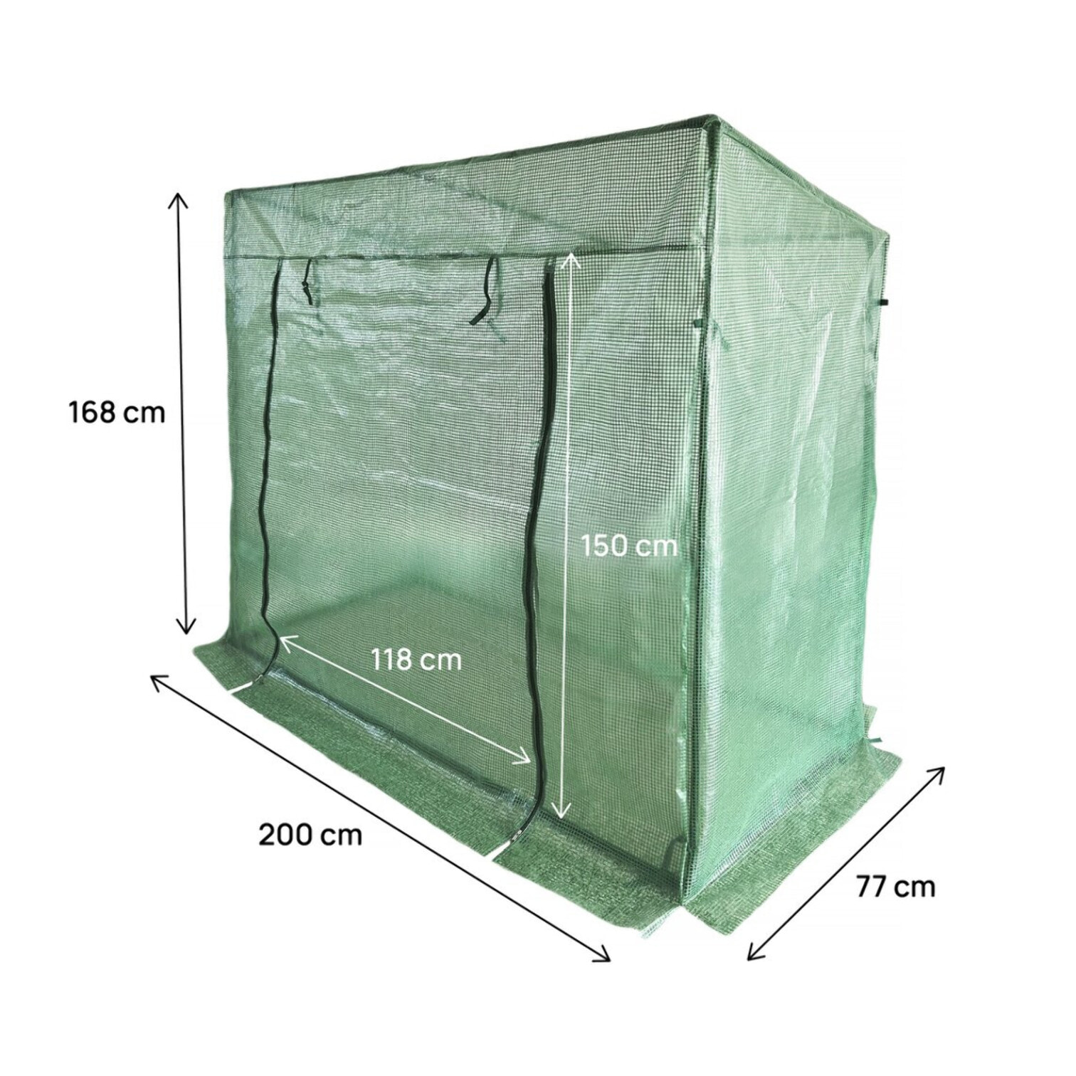 Serre tomates de jardin "Lys" - 1.6 m² - 130g - Vert