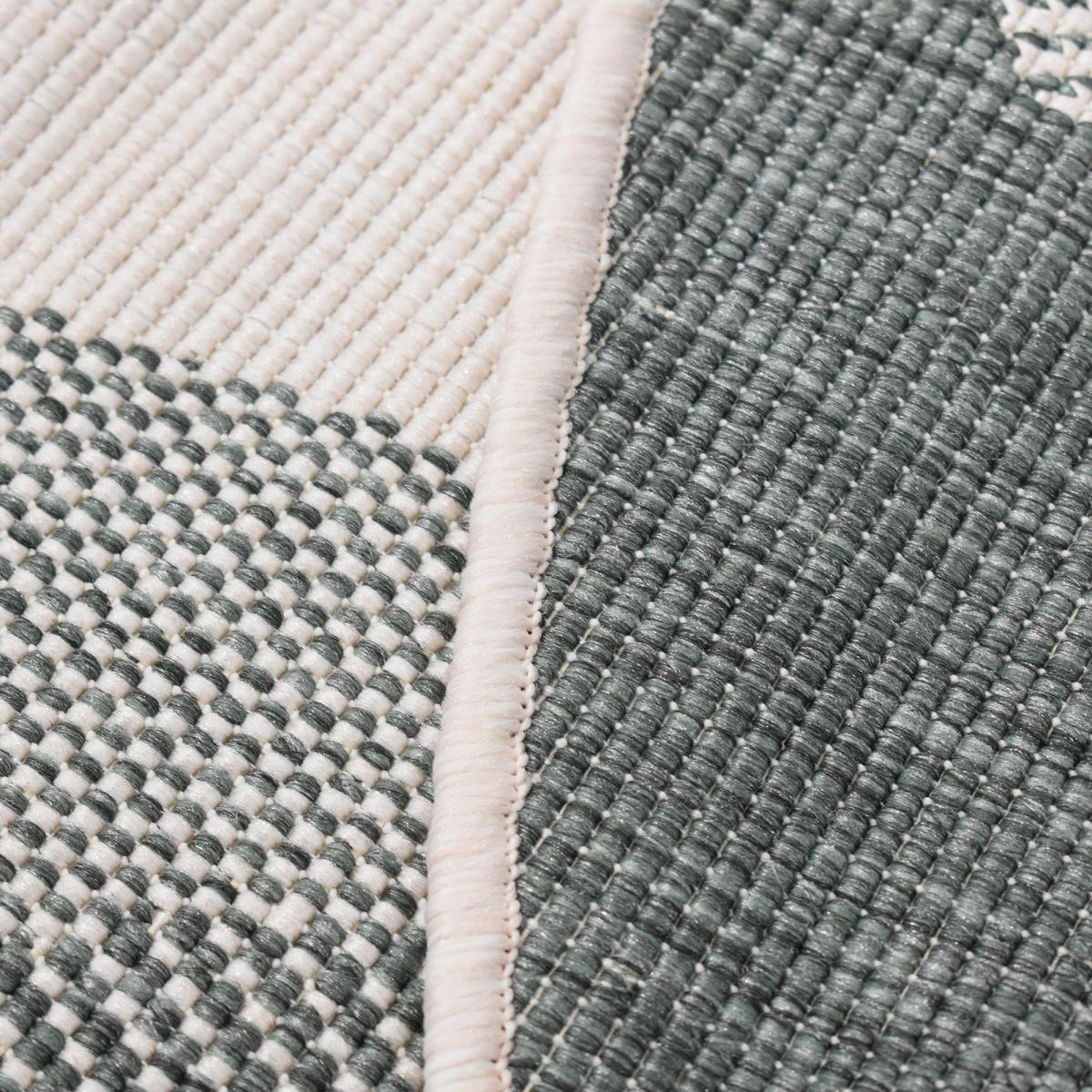 Tapis rond d'extérieur, kilim reversible EX1 D