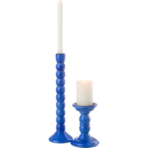 J-Line chandelier - bois de manguier - bleu