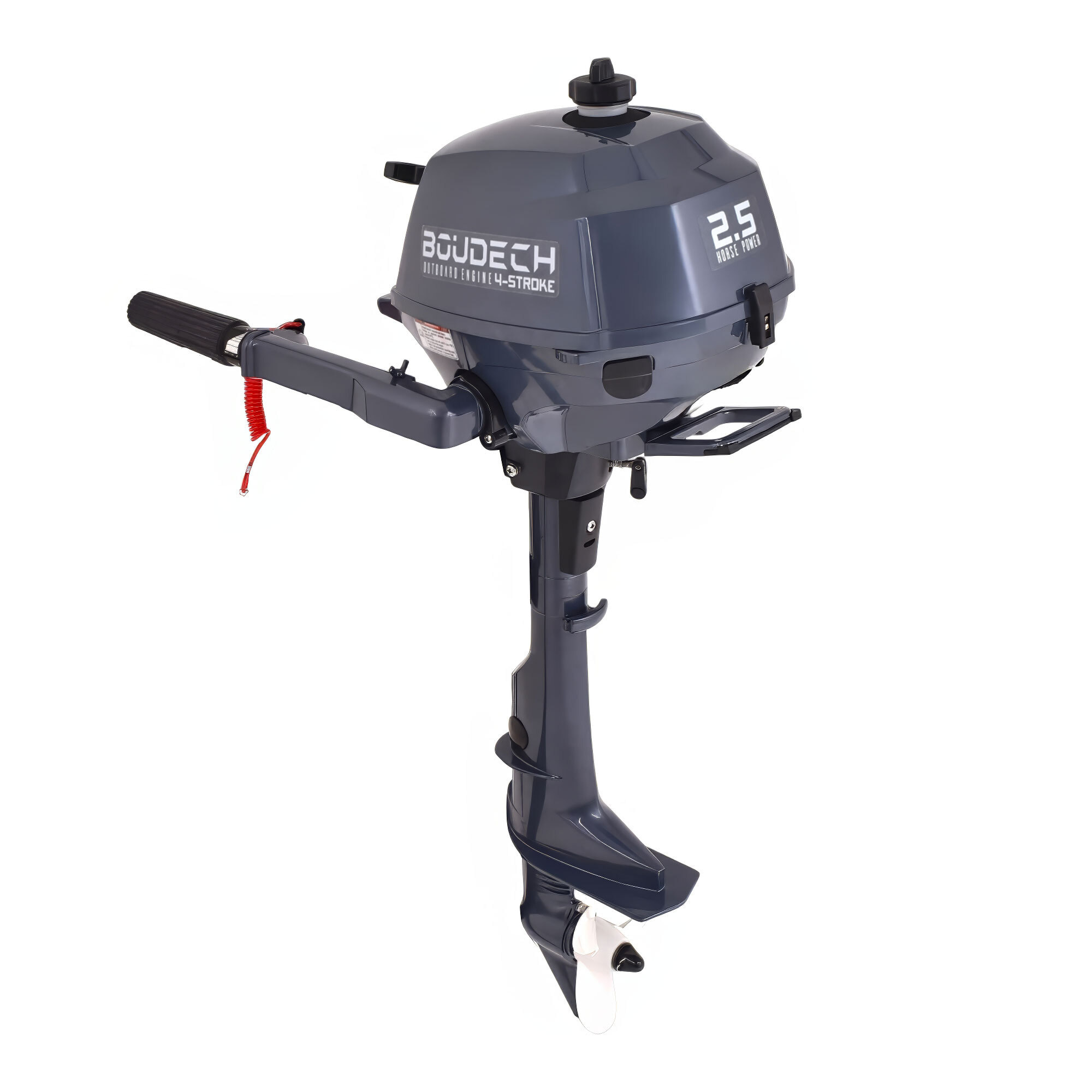 Krave 2.5 - Motore Marino Fuoribordo a Benzina 4 Tempi 72cc 2.5 Hp Gambo Corto per Gommoni Barche da Pesca