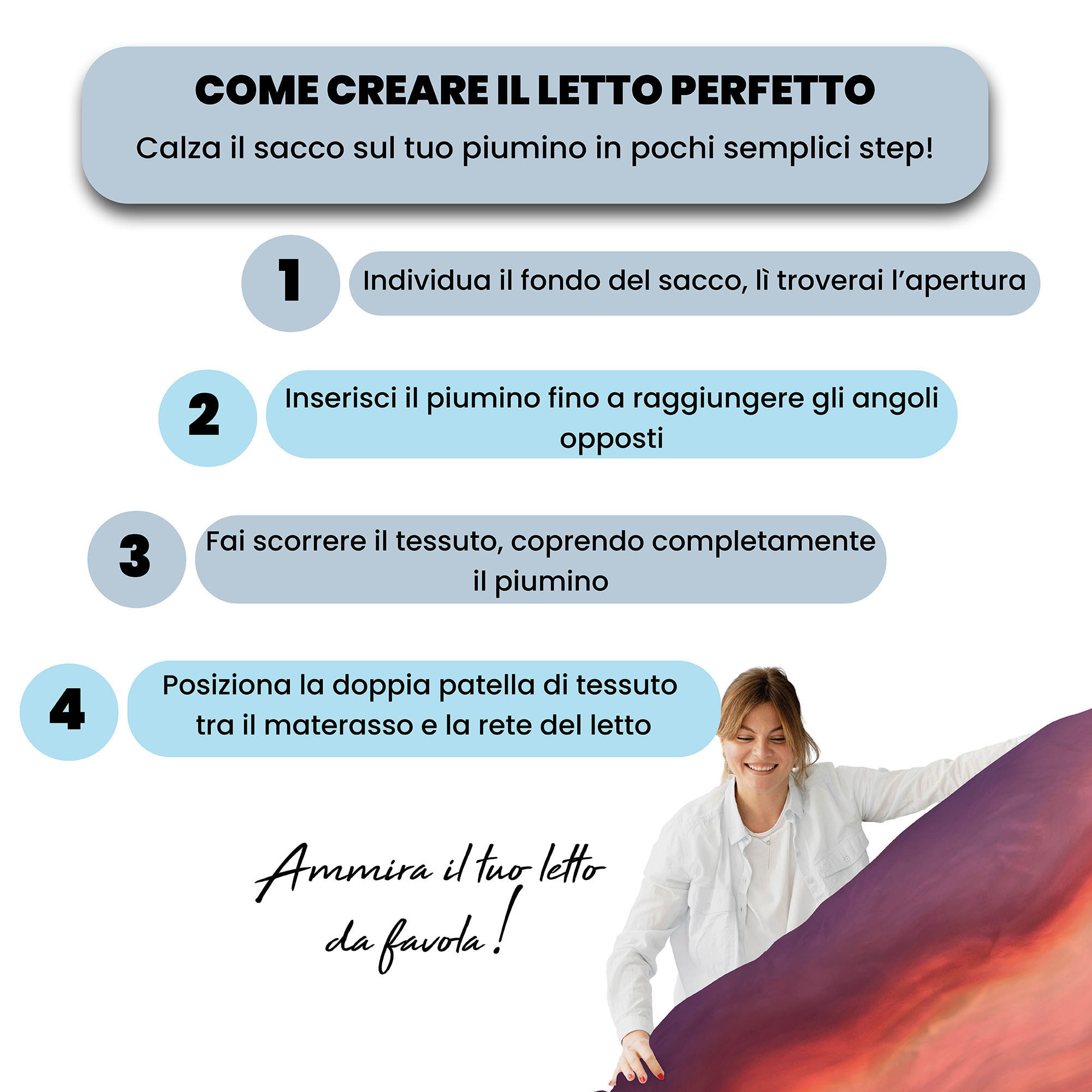 PARURE COPRIPIUMINO GOODNIGHT - STAMPA DIGITALE 100% Microfibra
