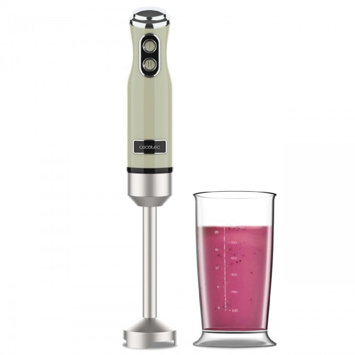 Cecotec Frullatore a mano Power RetroGreen 1200MAX