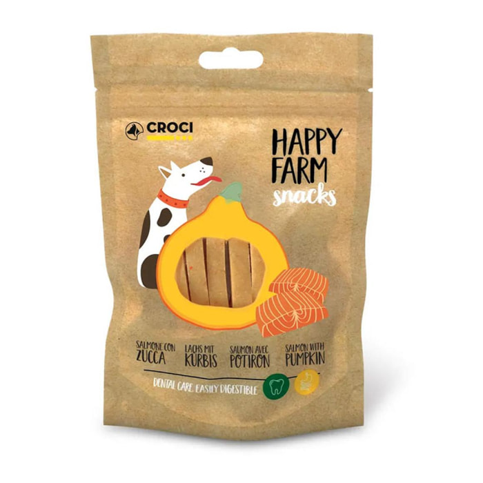 Snack per cani - Happy Farm Salmone e Zucca - Croci