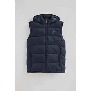 Gilet ultralight blu marino con logo Polo Club