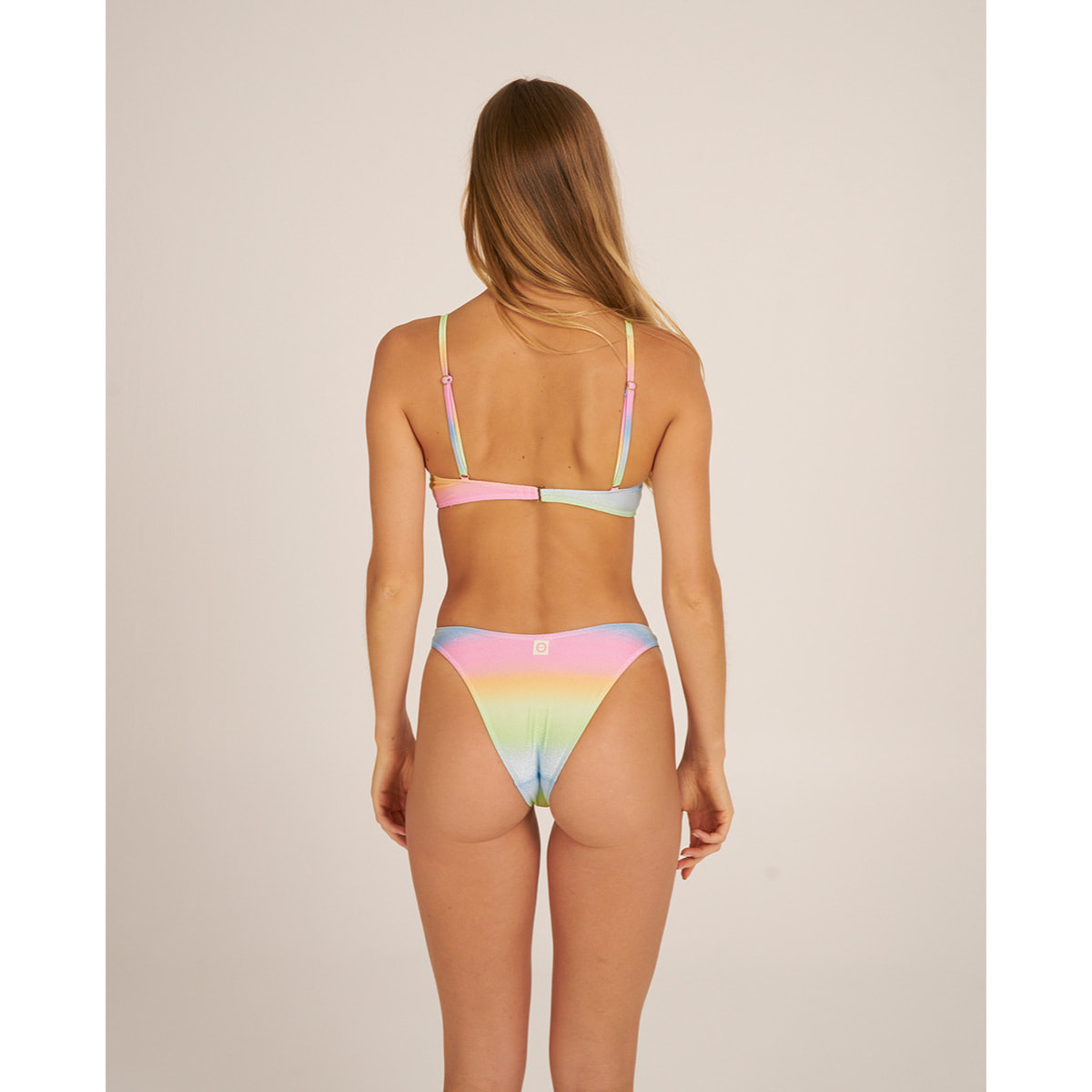 Braga de bikini en forma de uve multicolor