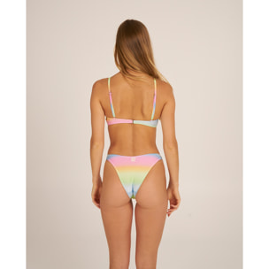 Braga de bikini en forma de uve multicolor