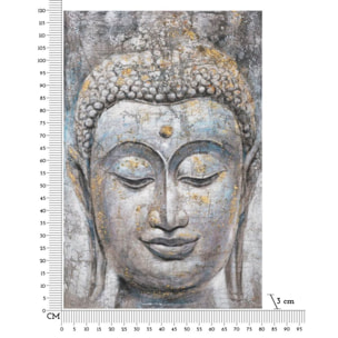 DIPINTO SU TELA FACE BUDDHA LIGHT -A- CM 80X3X120