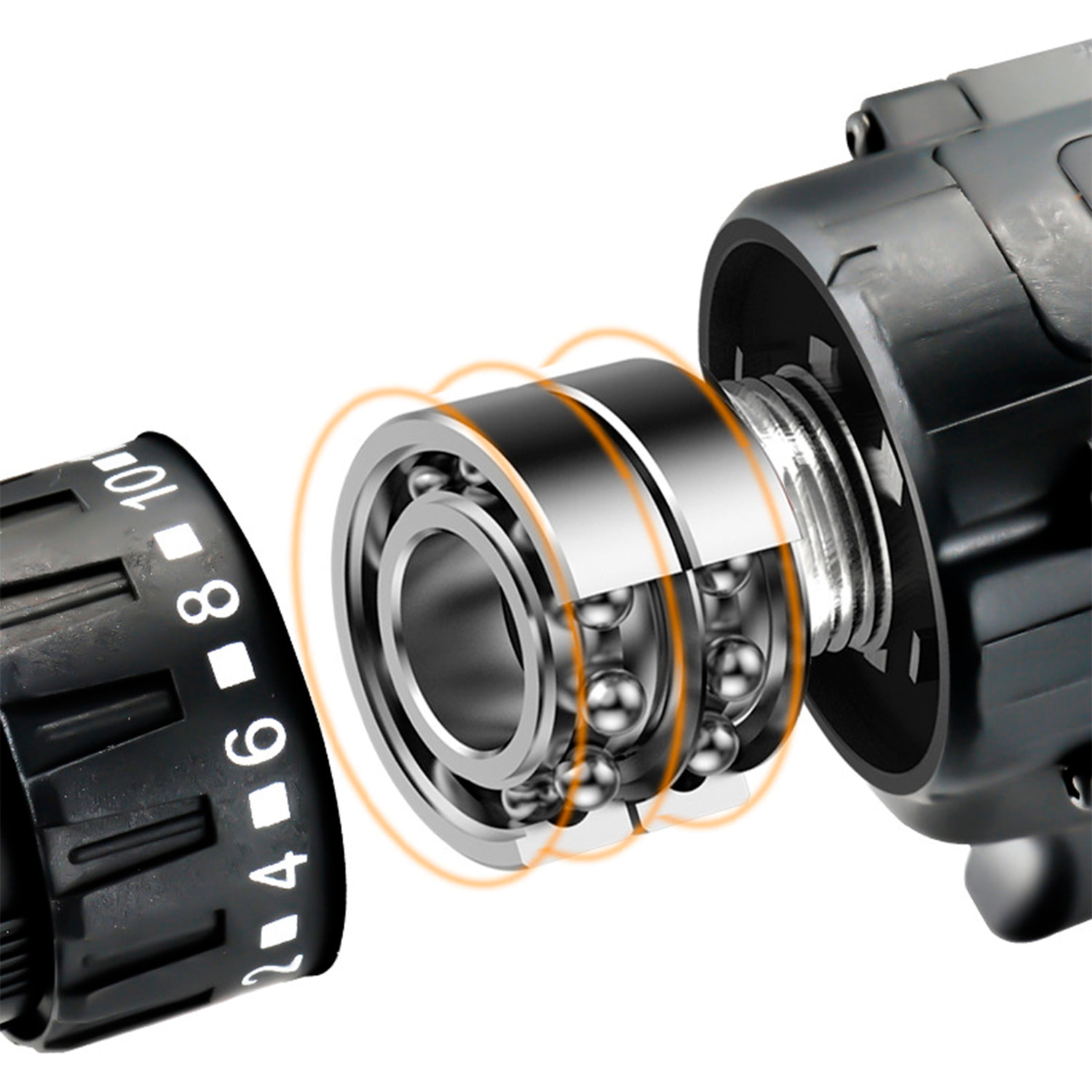 Trapano elettrico a batteria a doppia velocità con 15 NM e due batterie da 12 V 1300 mAh.