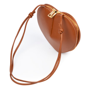 Borsa a spalla Barbaresco donna, a forma di cuore. Pelle autentica Dollaro.