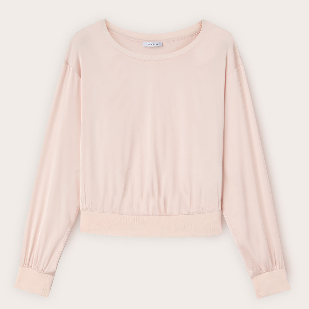 Motivi - Blusa en crepé de China con ajuste boxy - Rosa