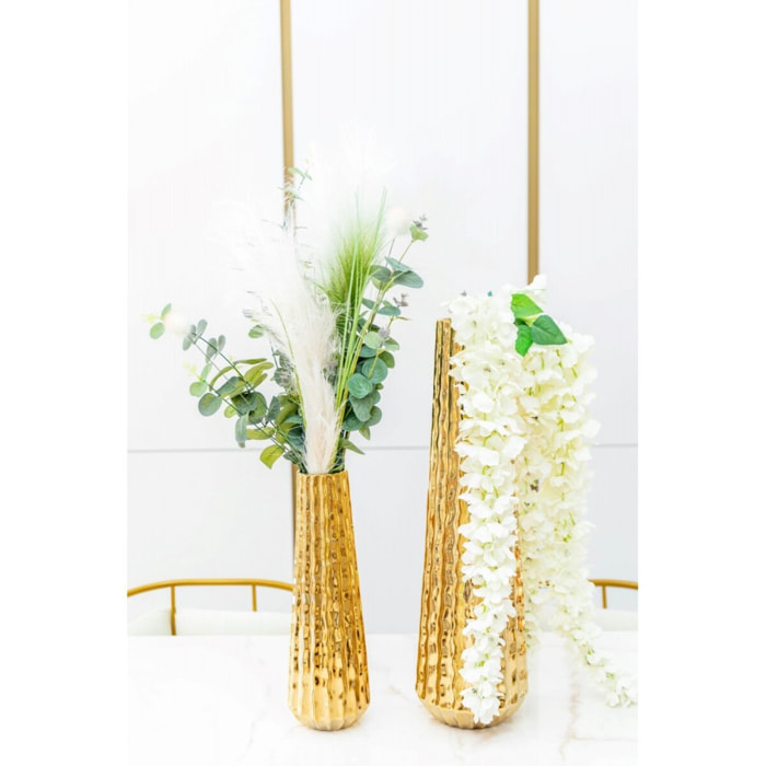 Vase doré brillant 15.5x15.5x55.5cm