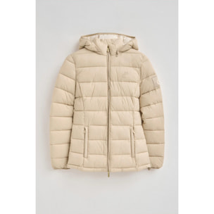 Chaqueta ultralight beige con logo Polo Club