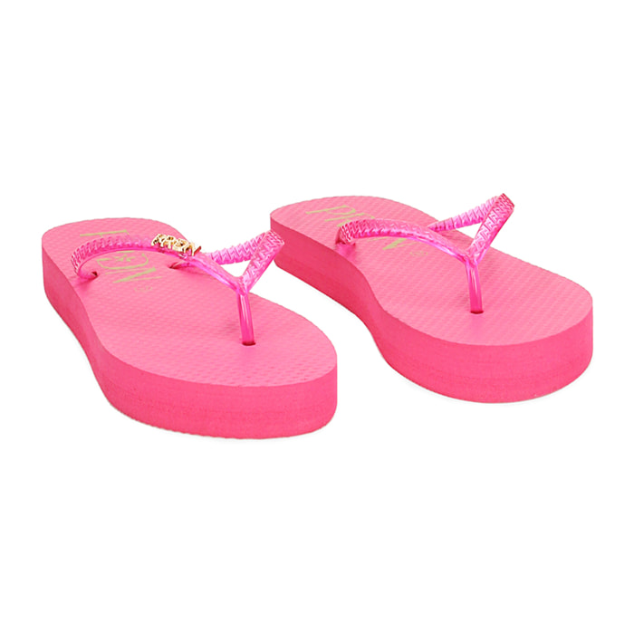 Sandali mare fucsia in pvc